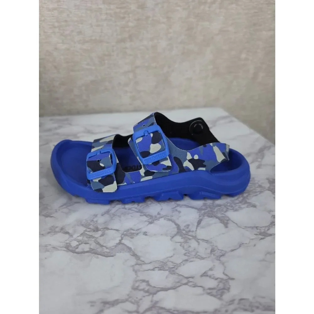 Birkenstock Blue Camouflage Kids Sandals Toddler NEW